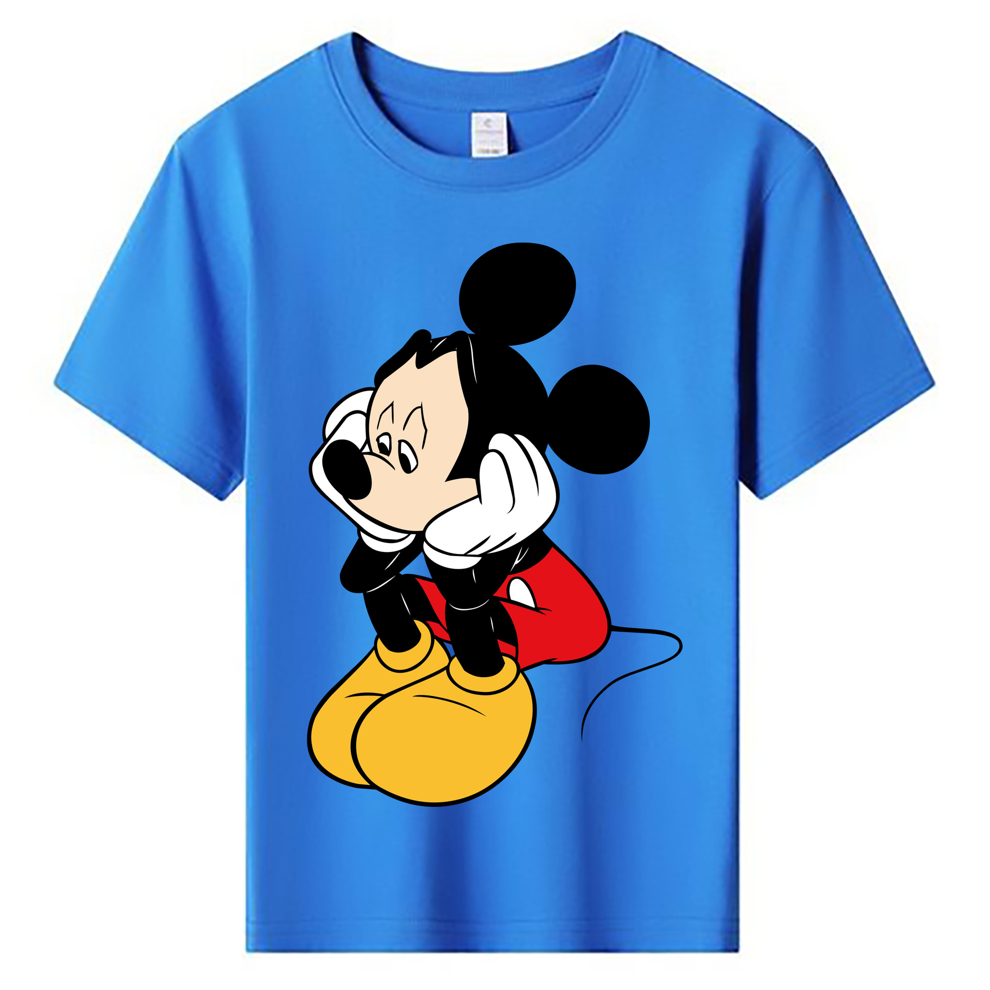 ミッキーマウス Mickey Mouse 綿100％キッズTシャツ（フロントプリント）